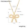 Enigma Joyería Lazo Shi Jia Beizhu Circonita Collar Clavícula Acero de Titanio Recubrimiento PVD Oro Verdadero Color que No Se Desvanece Femenino