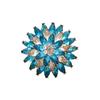 Transfronteiriço nova gema de cristal diy joias alto nível multi-camada cavalo deslumbrante acessórios sapato furado flor acessórios liga