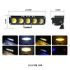 Holofote LED para Motocicleta com Três Leds, Luz Estroboscópica Externa de Alta Intensidade, Farol Auxiliar de Alta Luminosidade para Veículo Elétrico, Cor Dupla Amarelo e Branco