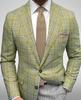 Pedido de Trajes Transfronterizo, Estampado de Cuadros, Traje Casual de Dos Botones para Hombre, Ropa de Trabajo, Traje de Negocios Ligero para Hombre