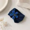 Diadema ancha de terciopelo floral sin costuras para otoño e invierno para mujer, nuevo modelo 2026, accesorio para el cabello de cuerda elástica de alta gama