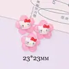 Flores Desenho Animado Sanrio Acessórios de Resina Cola Creme Capa de Celular DIY Grampo de Cabelo Artesanal Pacote de Material para Copo de Água