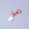 Llavero de Conejo Estrella de Cinco Puntas Lindo Llavero de Conejo Regalo para Mejor Amiga Chica Dulce Hebilla de Joyería para Mochila Colgante