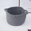 Fabricante Original Cesta de Almacenamiento de Cuerda de Algodón Producto Nuevo Cesta de Cuerda Trenzada Cesta Tejida para Ropa Sucia Cesta de Almacenamiento Plegable