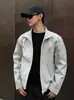 Chaqueta Corta de Retazos Desconstruida Estilo High Street Transfronteriza para Hombre, Tacto de Alta Gama, Hombro Estándar, Chaqueta de Béisbol, Cuello Alto, Chaqueta Bomber