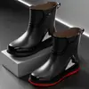 Botas de chuva masculinas de cano médio, sapatos aquáticos estilosos de corte baixo, antiderrapantes, impermeáveis, de cano curto, leves, borracha espessa, resistentes ao desgaste