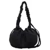 Bolso de pana versátil estilo coreano para otoño e invierno, nueva colección 2026, bolso cubo plisado de gran capacidad, bolso cruzado simple