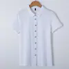 Novas Roupas de Verão 2026 Estilo Coreano Cardigã Ol para o Trabalho com Gola Camiseta Feminina Tamanho Grande Slim Fit Camisa Feminina 6705