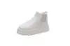 Botas de inverno femininas de veludo plus size com sola grossa e plataforma, cano curto, modelo slip-on, quentinhas e de algodão, diversas cores disponíveis.
