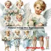 Colgante de Madera Navideño Transfronterizo Más Vendido Ángel Victoria 12 Kits para Decorar Árboles de Navidad y Ventanas