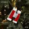 Novo Pingente de Plástico Cartoon Pintado de Vermelho e Branco Papai Noel Árvore de Natal Decoração Suspensa Suprimentos para Decoração de Atmosfera