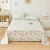Nuevo Modelo 2026 13372A Sábana Doble Estampada de Algodón Puro y Funda de Almohada, Estilo Fresco y Sencillo para Estudiantes, Pieza Única