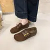 Sapatos Femininos Outono Nova Moda Tamanho Grande 41-43 Retro Bico Dividido Falso Casuais Sapatos Birkenstock Versáteis Sapatos de Solado Macio