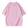 Camiseta Feminina 260g Algodão Puro Gola Redonda Ombro Caído, Modelagem Solta, Emagrecimento, Marca da Moda, Versátil, Cor Lisa, Atacado Dropshipping