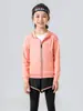 Popular chaqueta de yoga para niños, ropa de fitness para correr para niñas, sudadera con capucha transpirable de secado rápido, ropa casual deportiva, top para niños