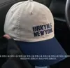Gorra de Béisbol de Bloques de Color Estilo Coreano de Alta Calidad para Mujer, Primavera y Verano, Adelgazante de Rostro, Circunferencia de Cabeza Grande, Visera con Letras, Protección Solar, Gorra de Algodón con Pico