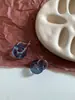 Pendientes Liu Tao Círculo Transparente Resina Metal Pendientes Femeninos Ins Geométricos Fríos Nicho