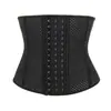 Faja Deportiva Corta de Goma con 9 Varillas de Acero de 25 cm Corsé de Fitness Perforado de Látex Adelgazante y Moldeador de Belleza Postparto