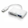 Adecuado para Teléfonos Móviles y Tablets Apple, Lector de Tarjetas, Tarjeta SD/CF, Cámara, Unidad USB TF, Expansión de Memoria 3 en 1 para iPhone