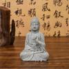 Meditação estátua de Buda decoração do tanque de peixes areia verde pedra criativa paisagem artesanato sala de estar Zen decorações de mesa de chá em estoque