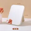 Espejo de escritorio para maquillaje espejo de tocador portátil espejo de escritorio plegable de princesa espejo cuadrado simple espejo pequeño para dormitorio de estudiante