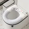 Cubierta para asiento de inodoro, adecuada para todas las estaciones, diseño de felpa engrosada para uso en invierno, nuevo modelo 2026, almohadilla de felpa para asiento de inodoro de invierno