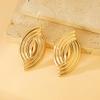 Pendientes de botón de moda elegantes retro regrabados antiguos occidentales de metal europeo y americano de alta gama