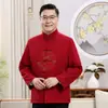 Traje Tang para hombres, ropa para hombres de mediana edad y ancianos, chaqueta, chaqueta estilo primavera y otoño, ropa para papá, traje de manga larga, estilo chino, ropa para abuelo