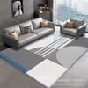 Alfombra de Sala de Estar de Terciopelo de Cristal Estilo Ins Alfombra de Dormitorio para Sofá Mesa de Café Suelo Antideslizante Resistente a la Suciedad Resistente al Desgaste Fácil de Limpiar