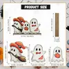 Amazon Figura de Fantasma de Madeira Chapéu de Bruxa Formato de Abóbora Conjunto de Três Peças para Mesa Bandeja em Camadas Decoração de Madeira
