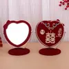 Espelho de Casamento Dote um Par Espelho Vermelho de Maquiagem Celebração Itens de Preparação para o Casamento Dote da Noiva Suprimentos de Casamento Lista Abrangente
