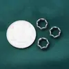 Nuevo Anillo de Plata de Ley S925 Retro Mate con Guirnalda de Margaritas Pequeñas Anillo para Correr Anillo Cerrado Accesorios para Pulsera de Cuerda para Manualidades