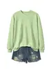 Fabricantes un gran número de punto Amazon deseo transfronterizo moda color liso cuello redondo jersey suéter manga larga holgado ropa de mujer