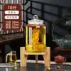 Garrafa de Licor Medicinal Selada de Alta Qualidade com Ginseng, Pote de Vidro Espessado com Bico, Garrafão de Vinho, Barril de Vinho, Recipiente Vazio