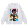 Camiseta de manga corta con estampado de texto en bloques de color rojo y blanco, lavada y con efecto desgastado, marca de moda, hombros caídos, estilo anime casual, para exportación