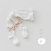Meia-calça infantil atacado cor sólida algodão meninas meia-calça bonito arco dupla agulha crianças leggings meias
