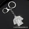 Nuevo Hip Hop HIPHOP Joyería Aleación Diamante Fútbol MESSI Messi Número 10 Camiseta Llavero Colgante