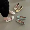 Zapatos Mary Jane Estilo Dulce con Lazo para Mujer, Verano 2026, Tacón Oculto, Boca Baja, Zapatos Planos Estilo Ballet