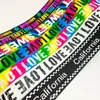 Banda elástica jacquard de alta elasticidad y alta densidad de nailon, ropa interior ropa interior con letra de LOGO impresa, cinta elástica, accesorios para la ropa