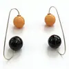 Aretes del Mismo Estilo que Mi Mi, Aretes Doble Bola Amarilla, Nueva Moda de Alta Gama para Mujer, Diseño Retro de Nicho, Aretes de Botón Personalizados