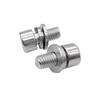 Tornillo de combinación de tres piezas de acero inoxidable 304 con cabeza de copa pulida, tornillo de combinación de almohadilla de resorte plana hexagonal M4M5M6M8M10