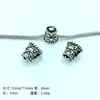 Pulsera Popular Hecha a Mano DIY Transfronteriza Serie Navideña Cuentas Espaciadoras de Agujero Grande Cuentas Sueltas Plata Antigua Muñeco de Nieve Cuentas de Agujero Grande