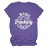 ¡Advertencia! Camiseta Informal de Manga Corta con Cuello Redondo para Mujer, Comercio Exterior Transfronterizo de Ebay Europeo y Americano, Amazon