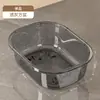 Tina de Lavar con Tabla de Lavar Separada, Tina Transparente para el Hogar, Tabla de Lavar Multifuncional para Lavar Ropa, Tina de Plástico Espesado