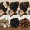 Goma para el pelo de satén extragrande para mujer, Cuerda para coleta de alta gama, Cuerda para el pelo elegante y a la moda, Accesorio para el pelo de estilo perezoso