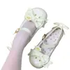 Outono de 2026 Novos Sapatos Lolita Sapatos Mary Jane com Laço Salto Grosso Aumenta Altura Uma Tira Solado Macio Sapatos Lolita para Mulheres