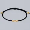 Pulsera Roja de Hilo con Cuentas Hecha a Mano Transfronteriza, Pulsera Creativa de Hilo Negro con Cuentas Rojas Irregulares Retorcidas, Pulsera Ajustable con Cordón