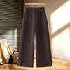 Pantalones de pierna ancha estilo Old Money de Lyocell Tencel para mujer, Nuevo modelo Otoño 2026, Pantalones casuales con caída