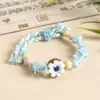 Pulsera de Cerámica Tejida a Mano de Jingdezhen Nuevo Estilo Chino Cuerda de Mano de Animales de Dibujos Animados Adornos Pequeños Frescos de Alta Gama