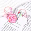 Llavero de Flor con Texto Inspirador Llavero Lindo para Estudiantes Colgante de Campana Decoración Acrílica para Mochila Pequeño Regalo